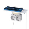 Сетевой адаптер (переходник) XO WL09 2AC / 2USB_2.4A с ночником white