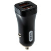 Автомобильное зарядное устройство (адаптер) XO CC17 2USB / QC3.0 / 2.1A black
