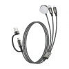 Беспроводное зарядное устройство XO CX040 USB-A/USB-C 3в1 (AppleWatch + 100W Type-C cable + Lightning cable) black