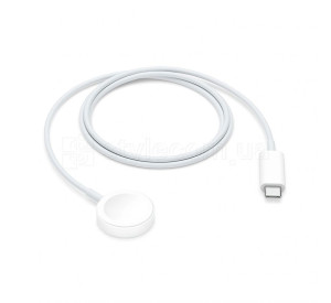 Бездротовий зарядний пристрій для Apple Watch Magnetic з Type-C роз'ємом 5W 1м круглий white
