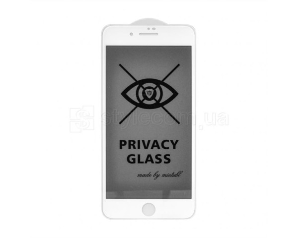 Захисне скло Privacy для Apple iPhone 7 Plus, 8 Plus white