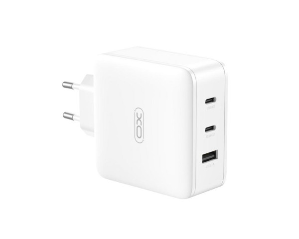 Сетевое зарядное устройство (адаптер) XO CE14 2*PD_100W / QC_18W GaN-Technology white