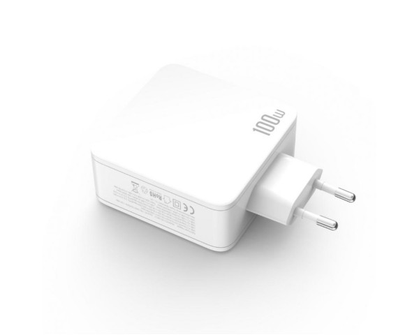 Сетевое зарядное устройство (адаптер) XO CE14 2*PD_100W / QC_18W GaN-Technology white