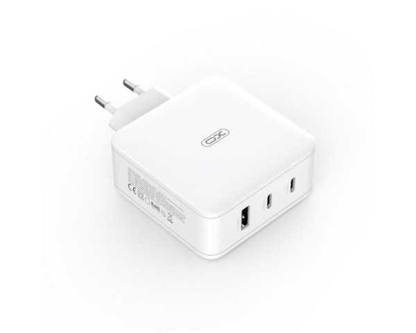 Сетевое зарядное устройство (адаптер) XO CE14 2*PD_100W / QC_18W GaN-Technology white