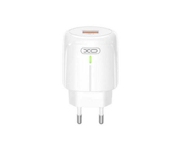 Сетевое зарядное устройство (адаптер) 2в1 XO L112 1USB / QC3.0 / 18W + Data Cable USB to Micro white