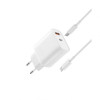 Сетевое зарядное устройство (адаптер) 2в1 XO L116 PD_30W / QC_18W + Data Cable Type-C to Lightning white