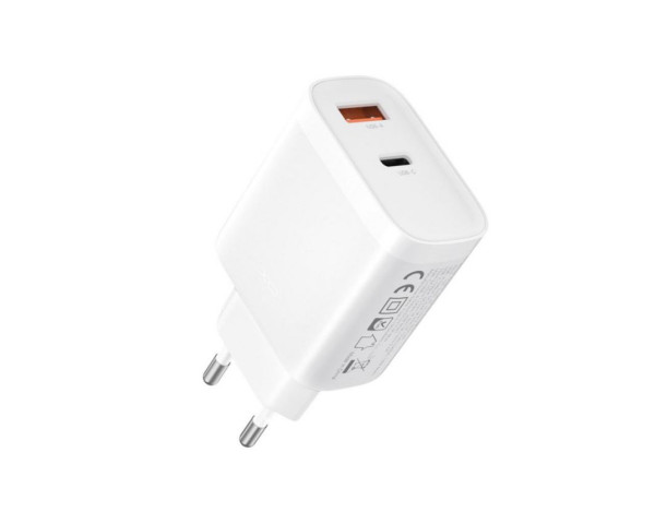 Сетевое зарядное устройство (адаптер) XO L116 PD_30W / QC_18W white
