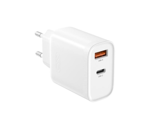 Сетевое зарядное устройство (адаптер) XO L116 PD_30W / QC_18W white