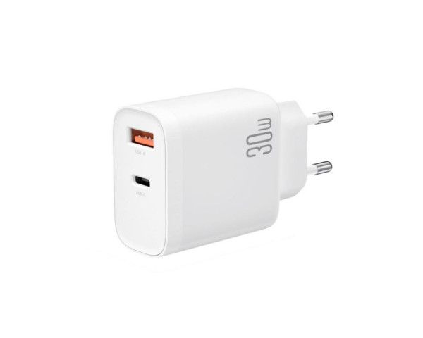 Сетевое зарядное устройство (адаптер) XO L116 PD_30W / QC_18W white