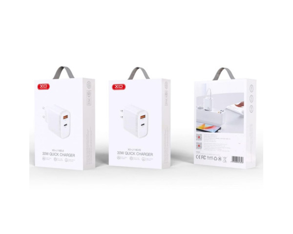 Сетевое зарядное устройство (адаптер) XO L116 PD_30W / QC_18W white