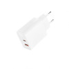 Сетевое зарядное устройство (адаптер) XO L161 PD_20W / QC3.0_18W + Data Cable Type-C to Type-C white