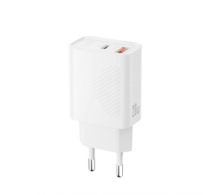 Сетевое зарядное устройство (адаптер) XO L161 PD_20W / QC3.0_18W white