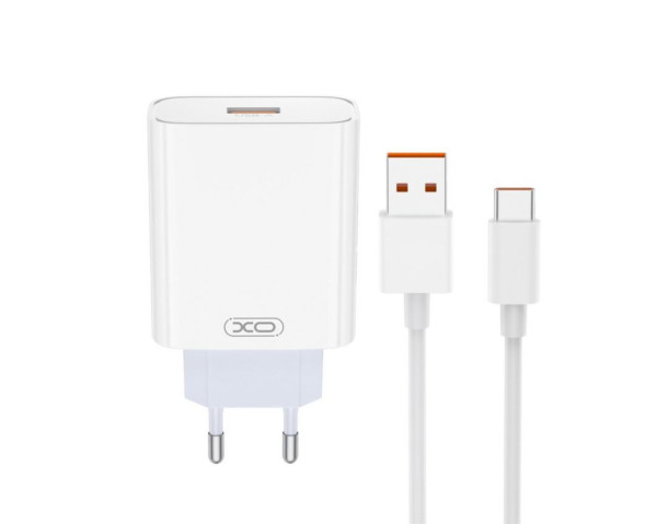 МЗП XO L164 адаптер USB-A_120W + Type-C white