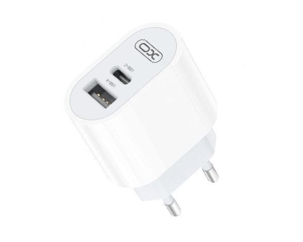 Сетевое зарядное устройство (адаптер) XO L97 PD / QC3.0 / 2.4A Max + Data Cable USB to Micro white