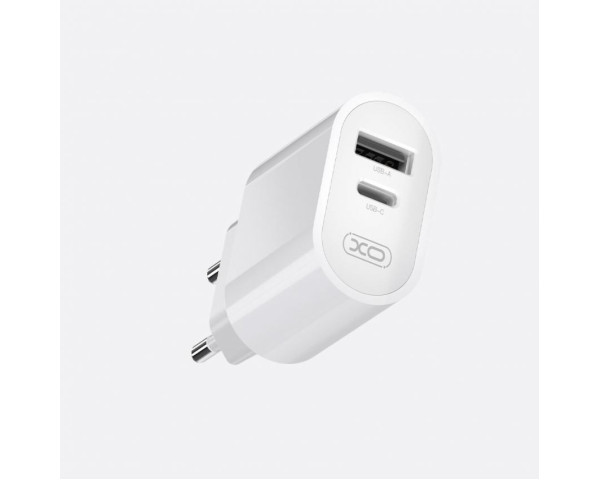 Сетевое зарядное устройство (адаптер) XO L97 PD / QC3.0 / 2.4A Max + Data Cable USB to Micro white