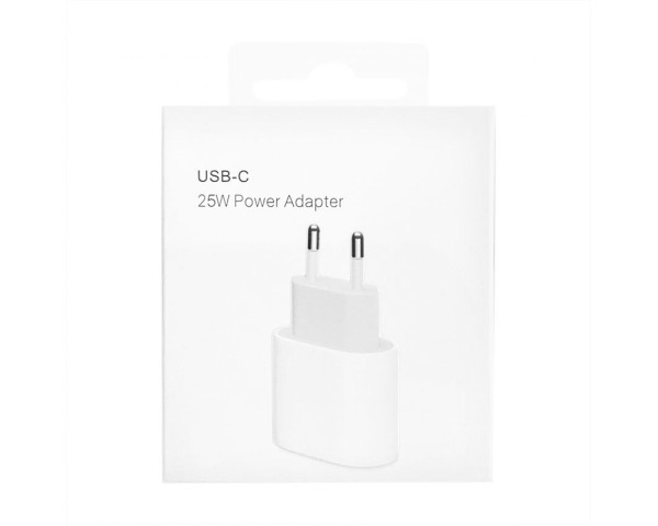 Сетевое зарядное устройство (адаптер) для Apple iРhone A2347 PD / 25W white High Quality carton box logo