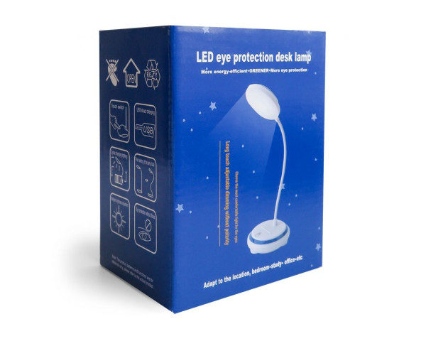 Настольная LED лампа T08 400mAh 6000K white/blue