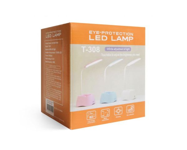 Настільна LED лампа T308 400mAh 6000K white