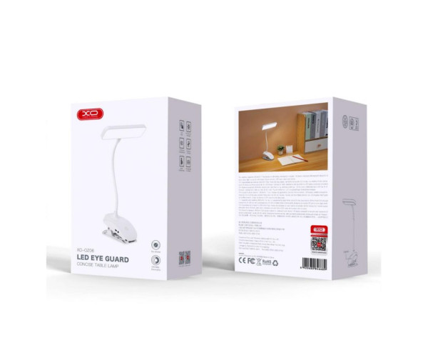 Настільна лампа-прищіпка XO OZ06 800 mAh white