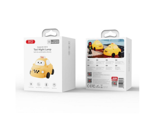 Ночник XO OZ13 1200mAh силиконовый taxi yellow
