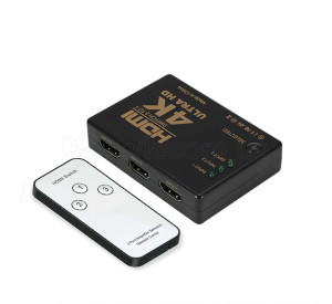 Розгалужувач HDMI HF23 на 3 пристрої з пультом black