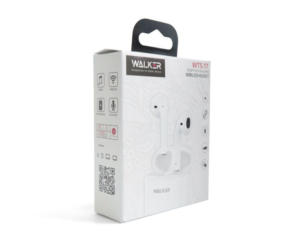 Навушники Bluetooth WALKER WTS-17 white