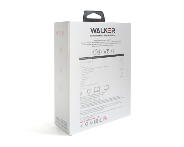 Навушники Bluetooth WALKER WTS-21 white