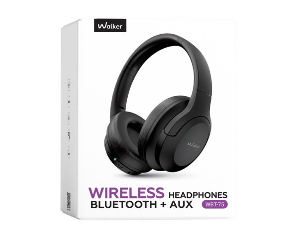 Навушники Bluetooth WALKER WBT-75 black