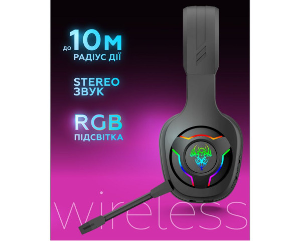 Ігрові навушники Bluetooth WALKER WBT-79 black