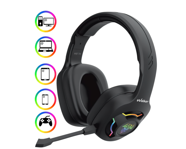 Ігрові навушники Bluetooth WALKER WBT-79 black